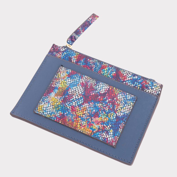 Pursuit Blue & Multicolour Ladies Zip Pouch – In-Ekaki